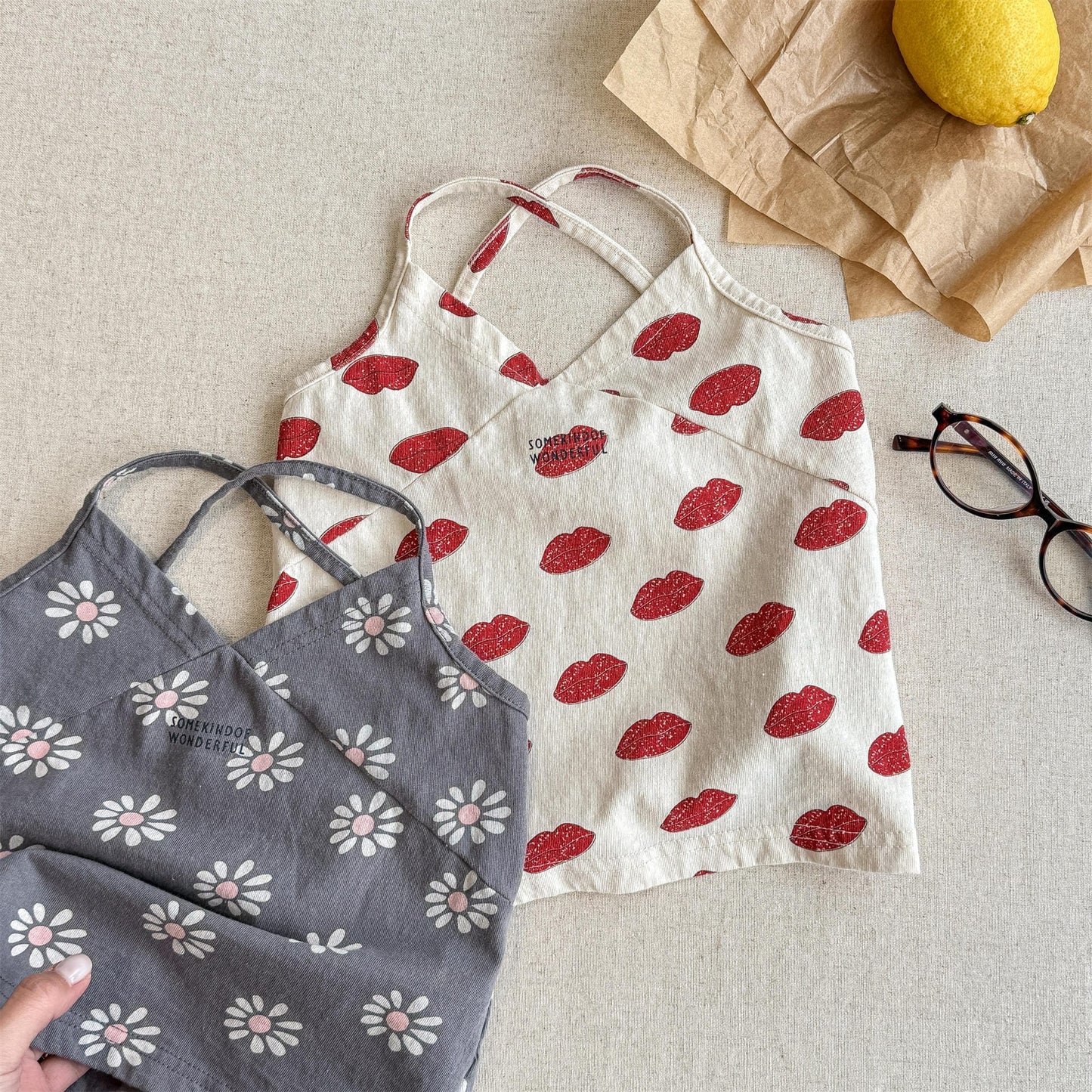 タンクトップ・キャミソール・ノースリーブトップス プリントキャミソールチュニックブラウス【mh0010146】