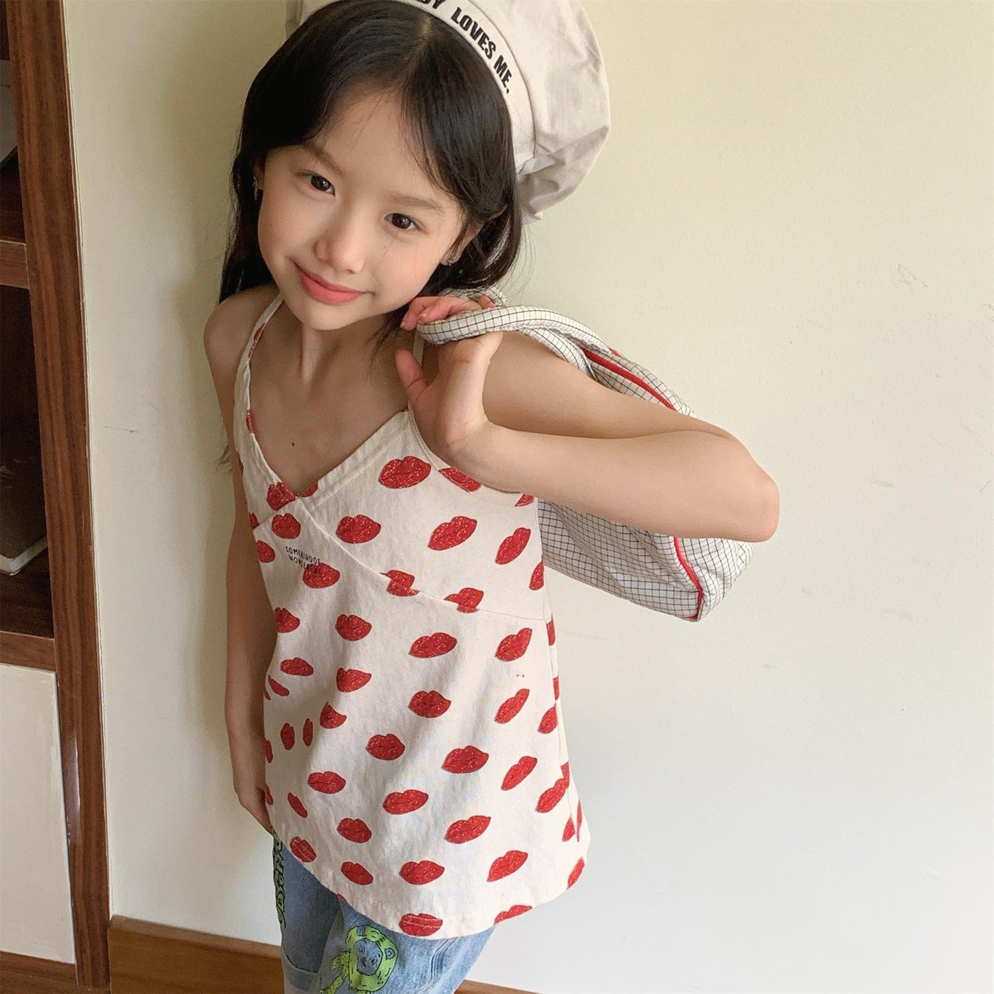 タンクトップ・キャミソール・ノースリーブトップス プリントキャミソールチュニックブラウス【mh0010146】