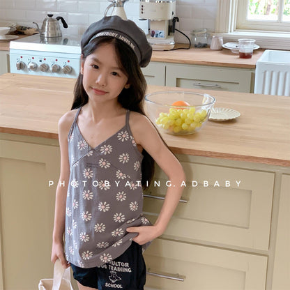 タンクトップ・キャミソール・ノースリーブトップス プリントキャミソールチュニックブラウス【mh0010146】