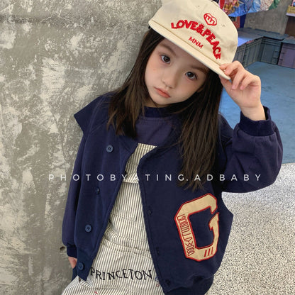 ベスト ビッグレターワッペンノースリーブスタジアムジャケットベスト【mh0010615】