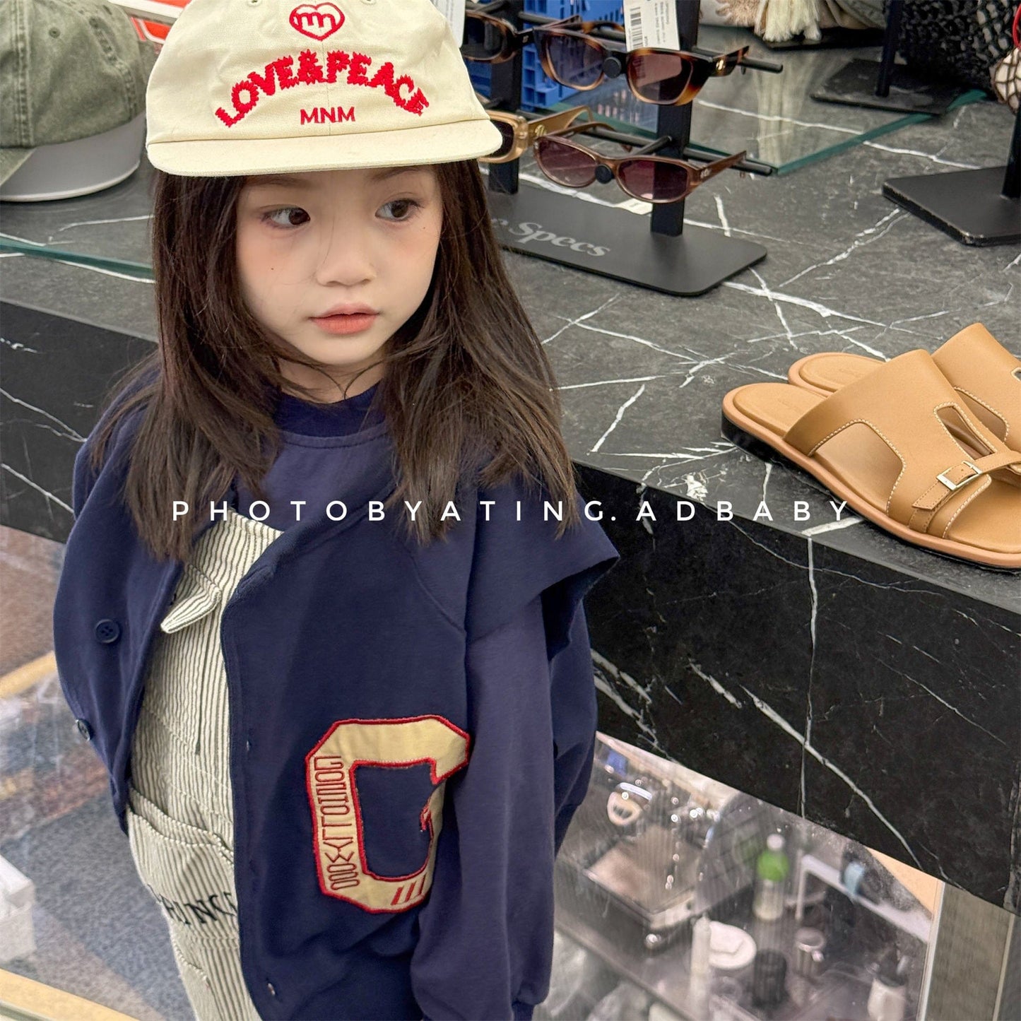 ベスト ビッグレターワッペンノースリーブスタジアムジャケットベスト【mh0010615】