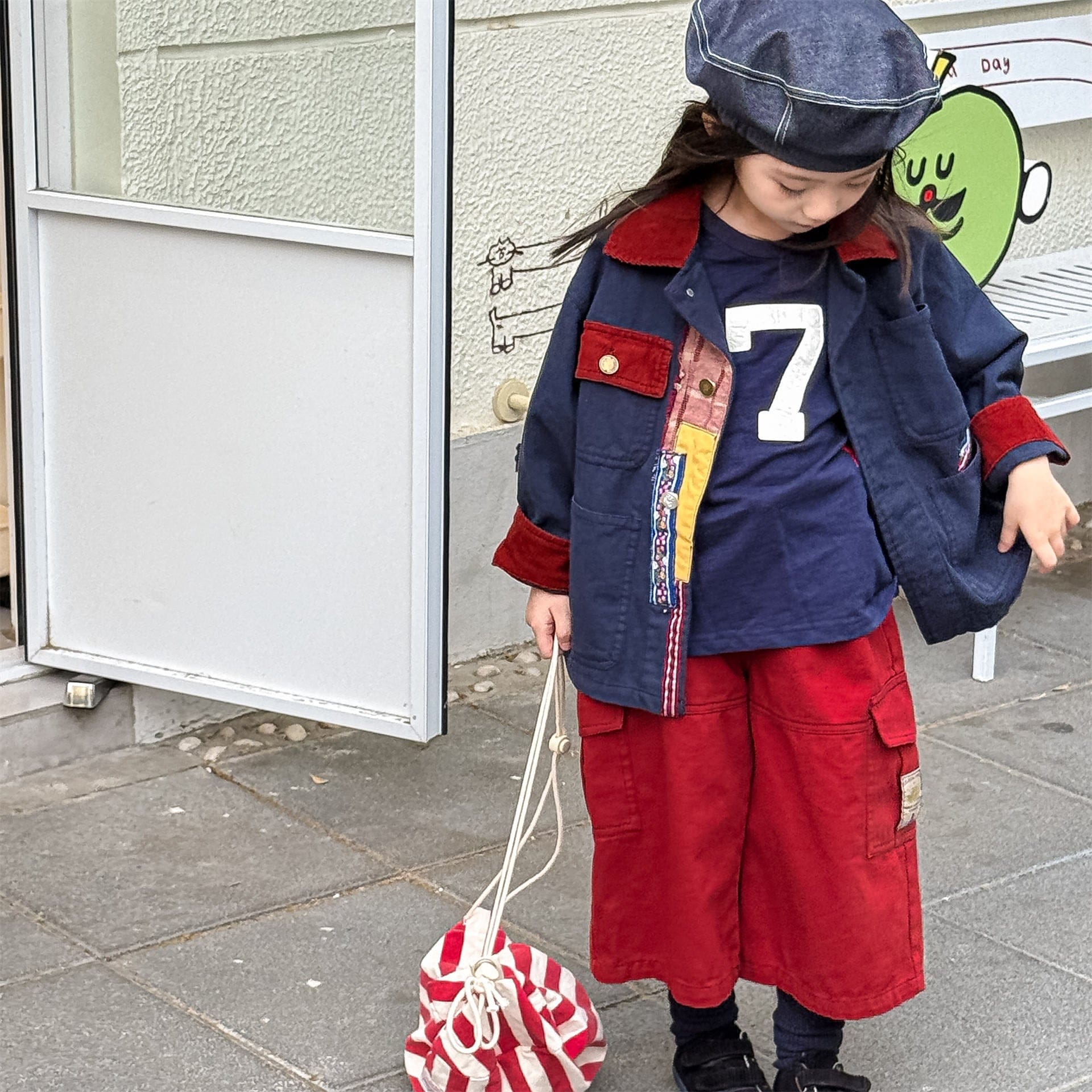 ショートコート・ジャケット・ジャンパー パッチワーク襟付きジャケットコート【mh0010616】