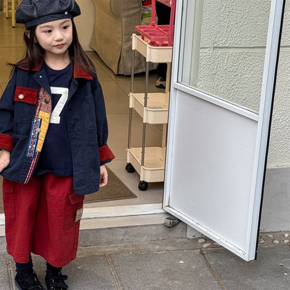 ショートコート・ジャケット・ジャンパー パッチワーク襟付きジャケットコート【mh0010616】