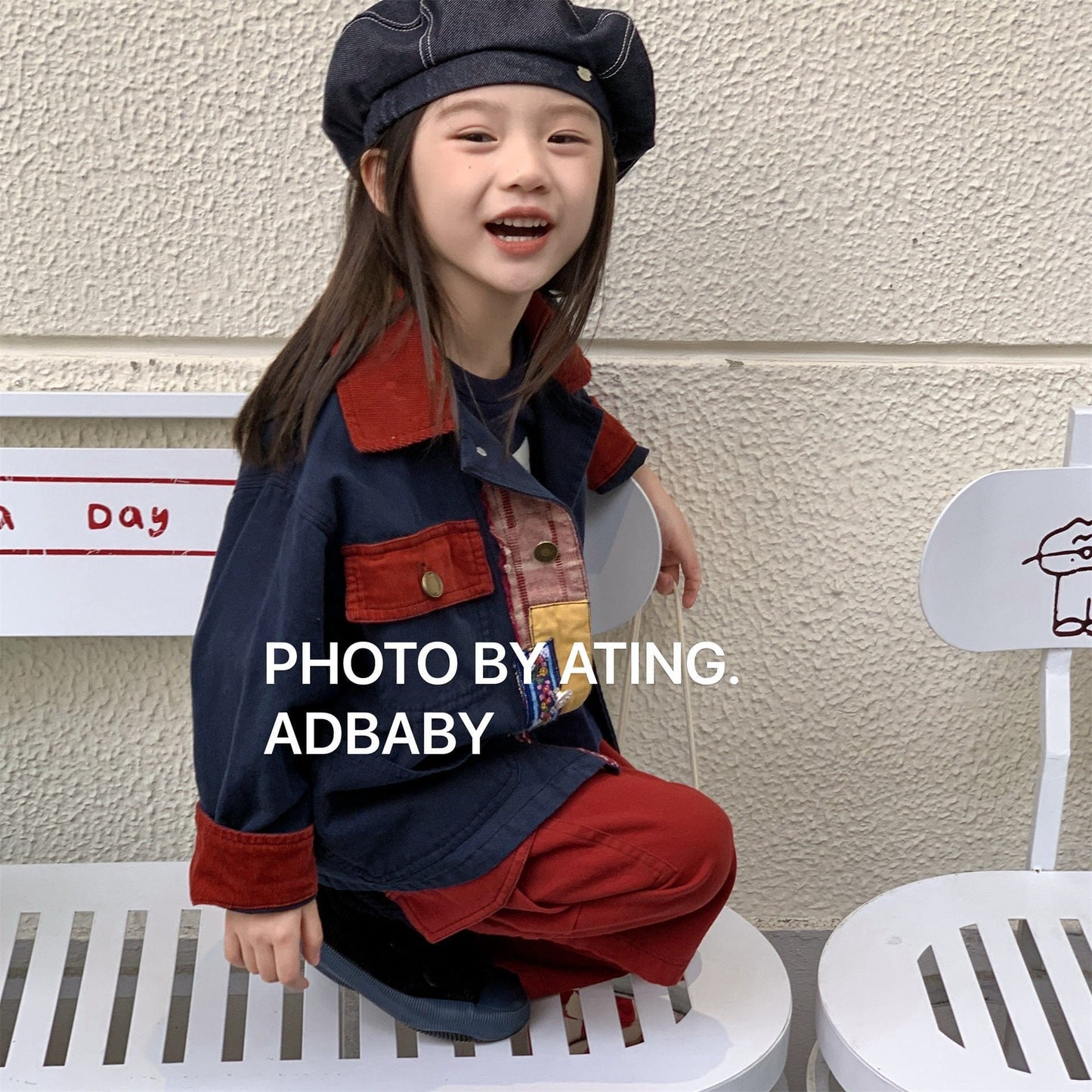 ショートコート・ジャケット・ジャンパー パッチワーク襟付きジャケットコート【mh0010616】