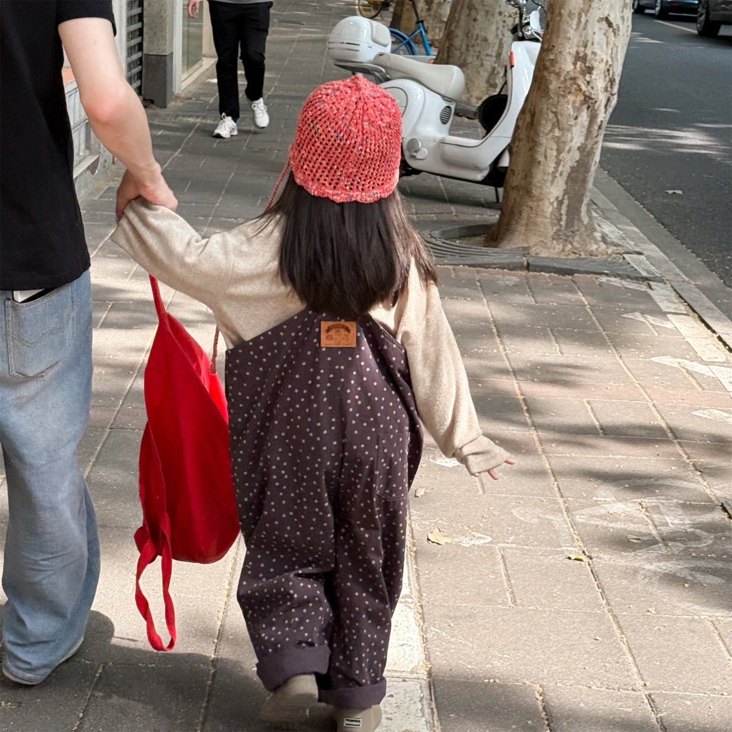 オーバーオール ストライプ/ドットビッグシルエットオーバーオール【mh0010618】