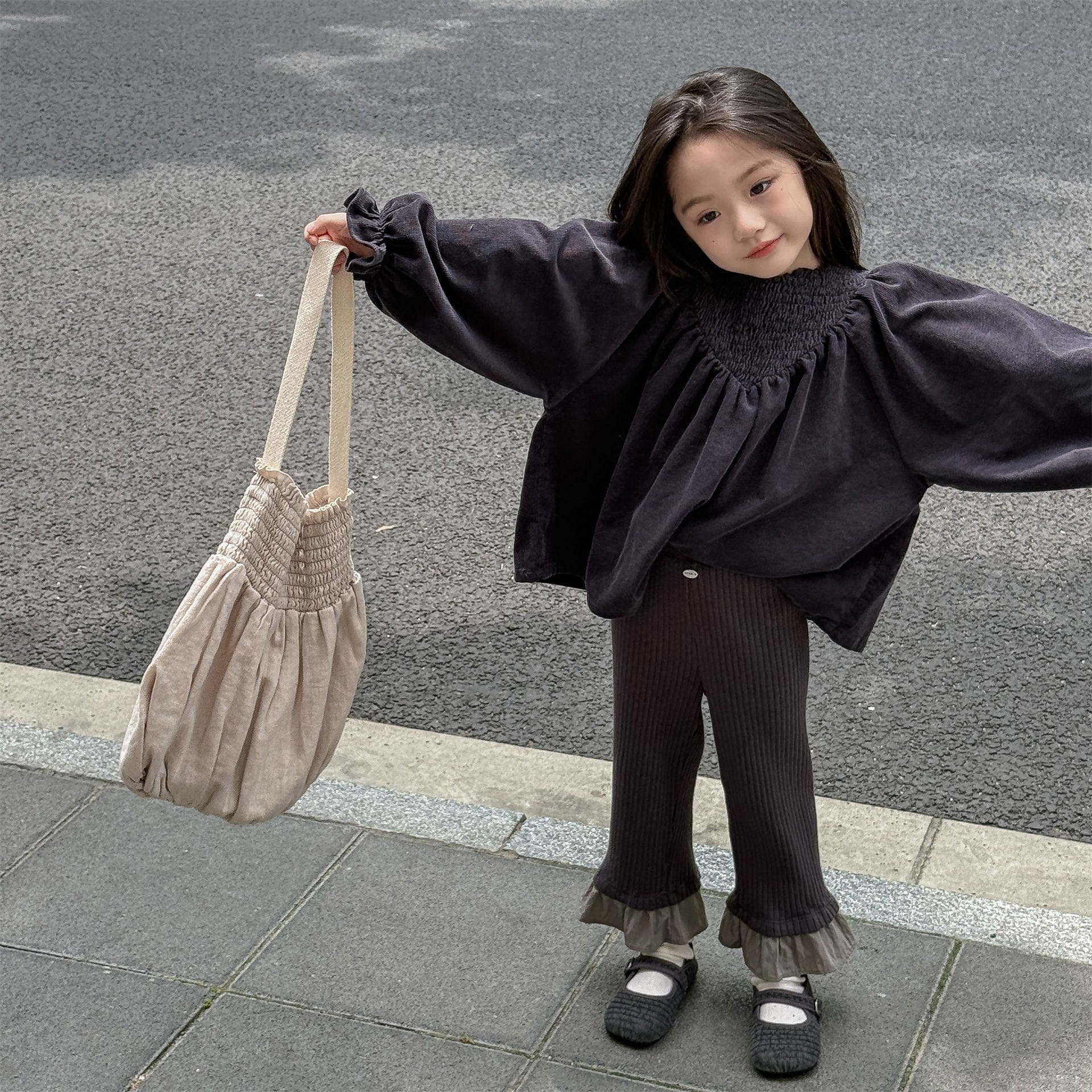 レギンスパンツ 裾フリルフレアレギンスパンツ【mh0010623】