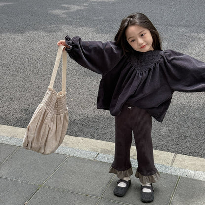 レギンスパンツ 裾フリルフレアレギンスパンツ【mh0010623】