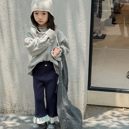 レギンスパンツ 裾フリルフレアレギンスパンツ【mh0010623】