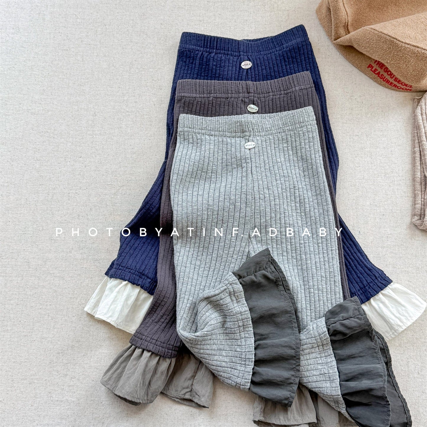 レギンスパンツ 裾フリルフレアレギンスパンツ【mh0010623】