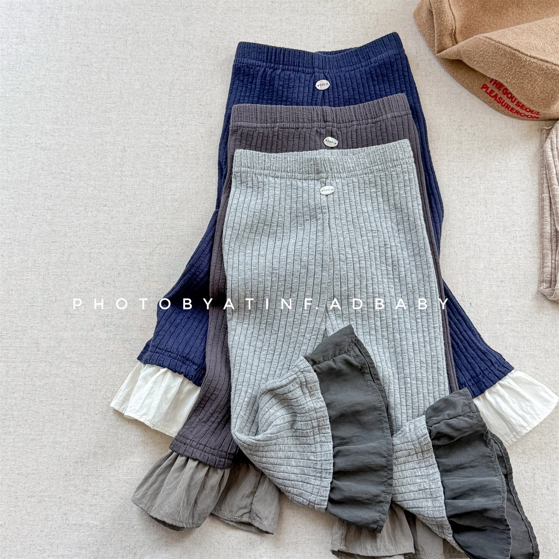 レギンスパンツ 裾フリルフレアレギンスパンツ【mh0010623】