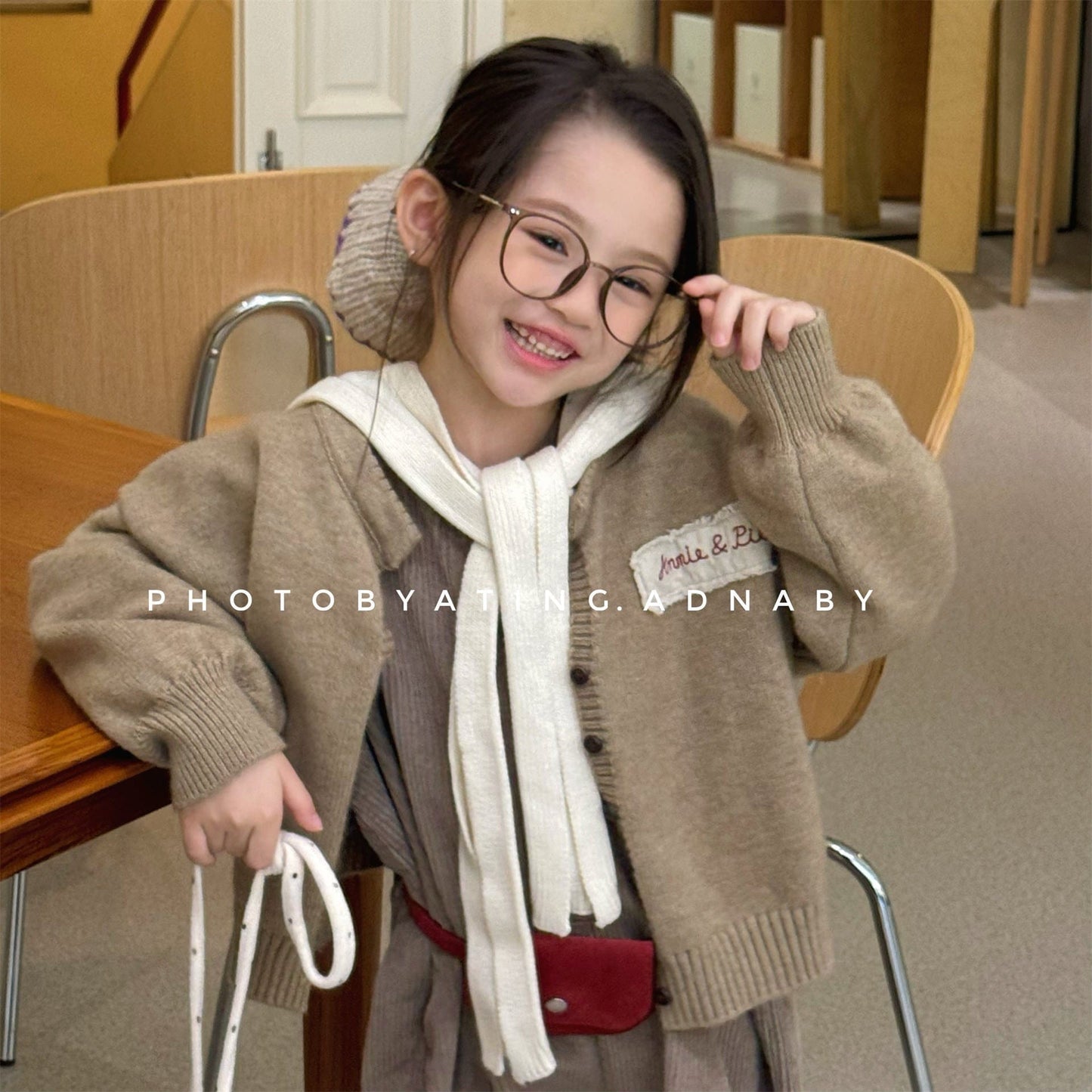 カーディガン・パーカー フリルアップリケニット長袖カーディガンジャケット【mh0010625】