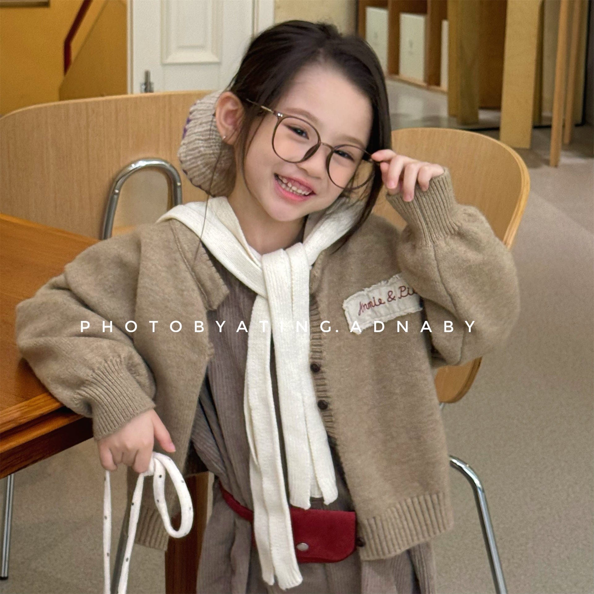 カーディガン・パーカー フリルアップリケニット長袖カーディガンジャケット【mh0010625】