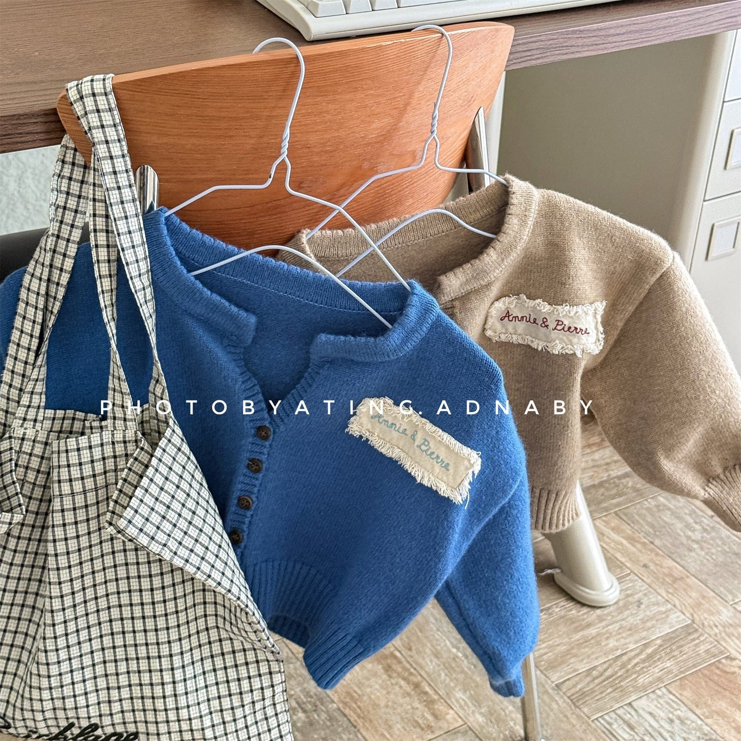 カーディガン・パーカー フリルアップリケニット長袖カーディガンジャケット【mh0010625】