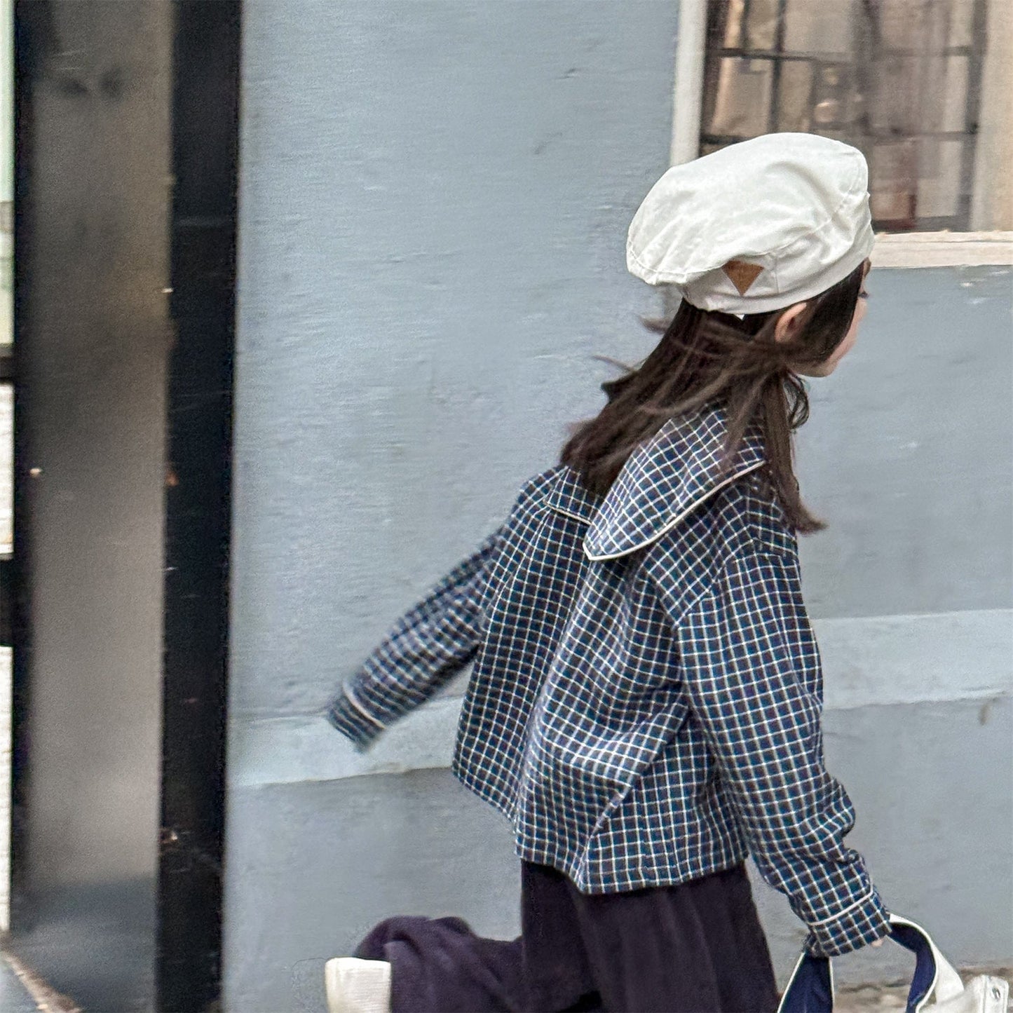 ショートコート・ジャケット・ジャンパー セーラーカラーチェックジャケット【mh0010627】