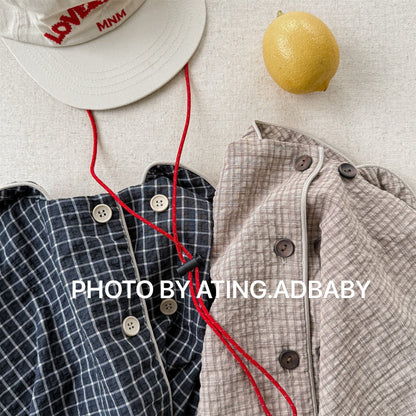 ショートコート・ジャケット・ジャンパー セーラーカラーチェックジャケット【mh0010627】