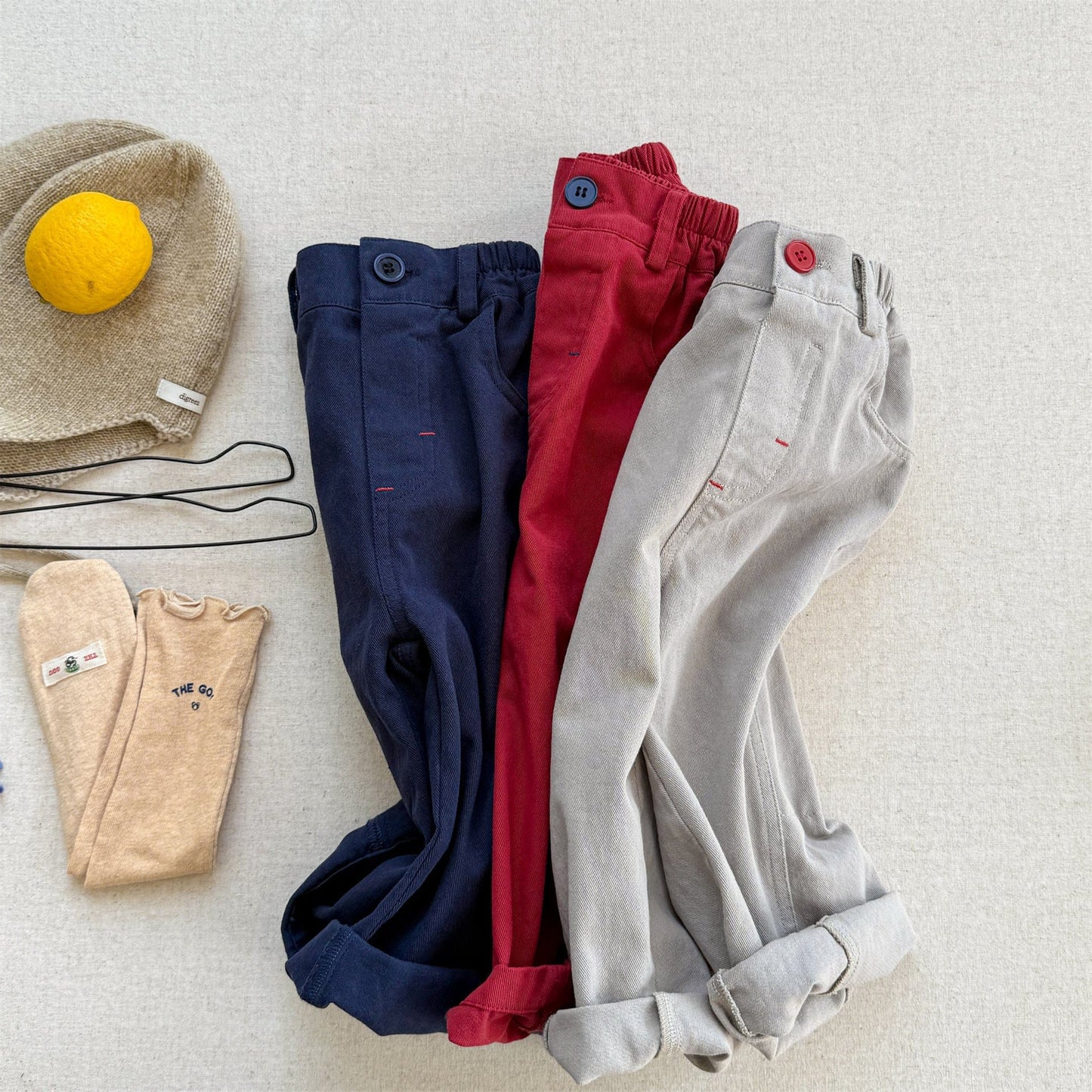 ロングパンツ・スウェットパンツ シンプルデイリーワイドルーズロングパンツ【mh0010632】