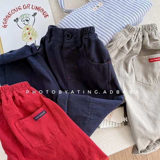 ロングパンツ・スウェットパンツ シンプルデイリーワイドルーズロングパンツ【mh0010632】