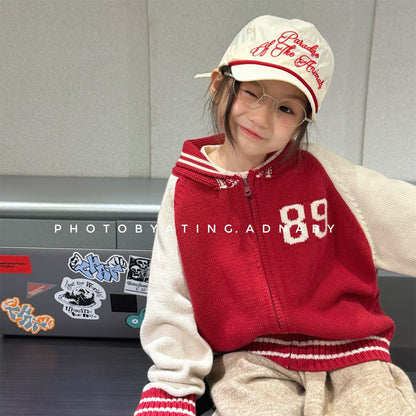 ショートコート・ジャケット・ジャンパー パッチワークニットジップアップスタジアムジャンパーブルゾン【mh0010633】