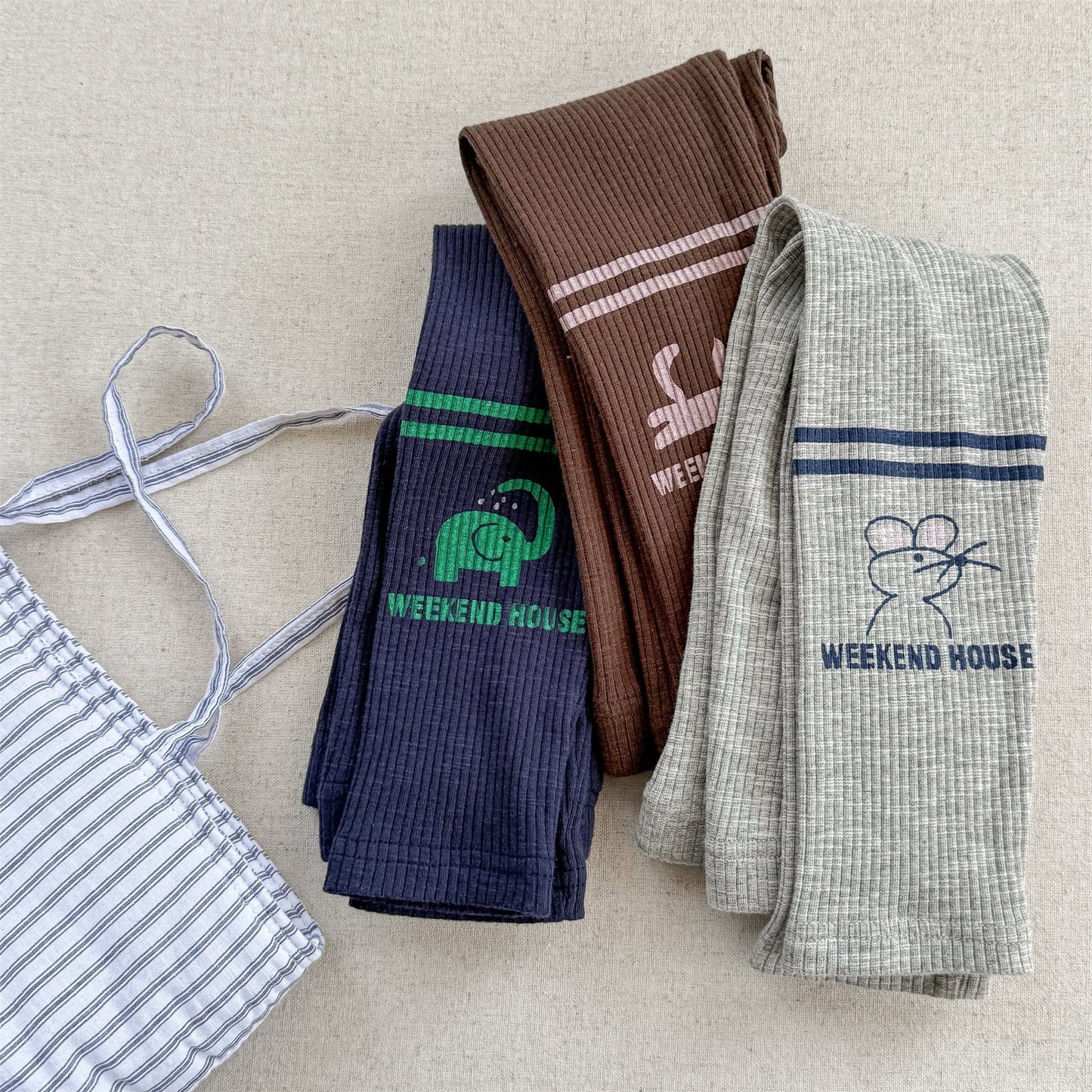 レギンスパンツ ねこ/ネズミプリントレギンスパンツ【mh0010634】