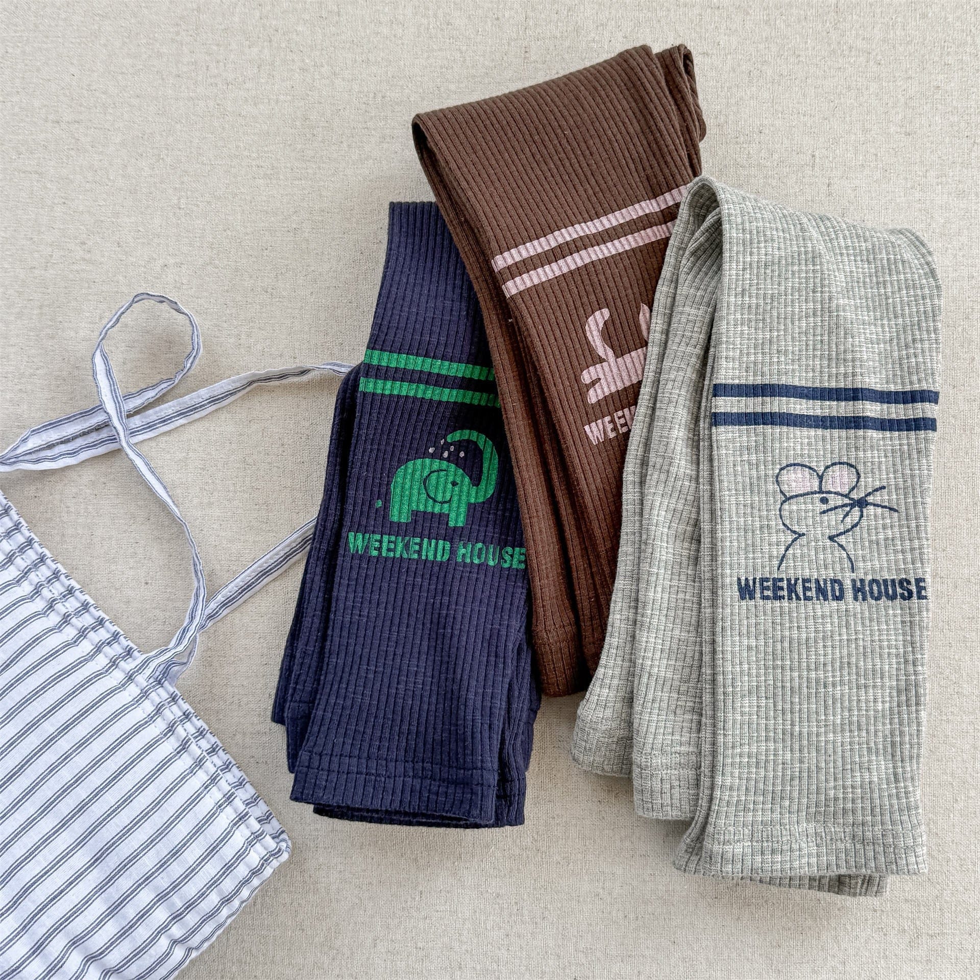 レギンスパンツ ねこ/ネズミプリントレギンスパンツ【mh0010634】