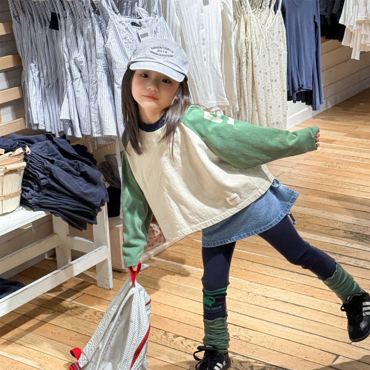 レギンスパンツ ねこ/ネズミプリントレギンスパンツ【mh0010634】