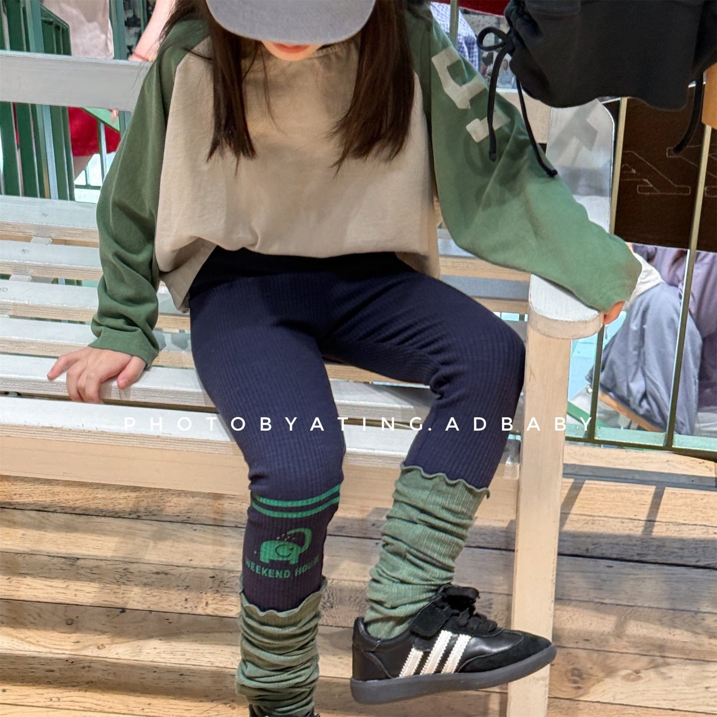 レギンスパンツ ねこ/ネズミプリントレギンスパンツ【mh0010634】