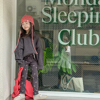 レギンスパンツ リボンプリントレギンスパンツ【mh0010635】