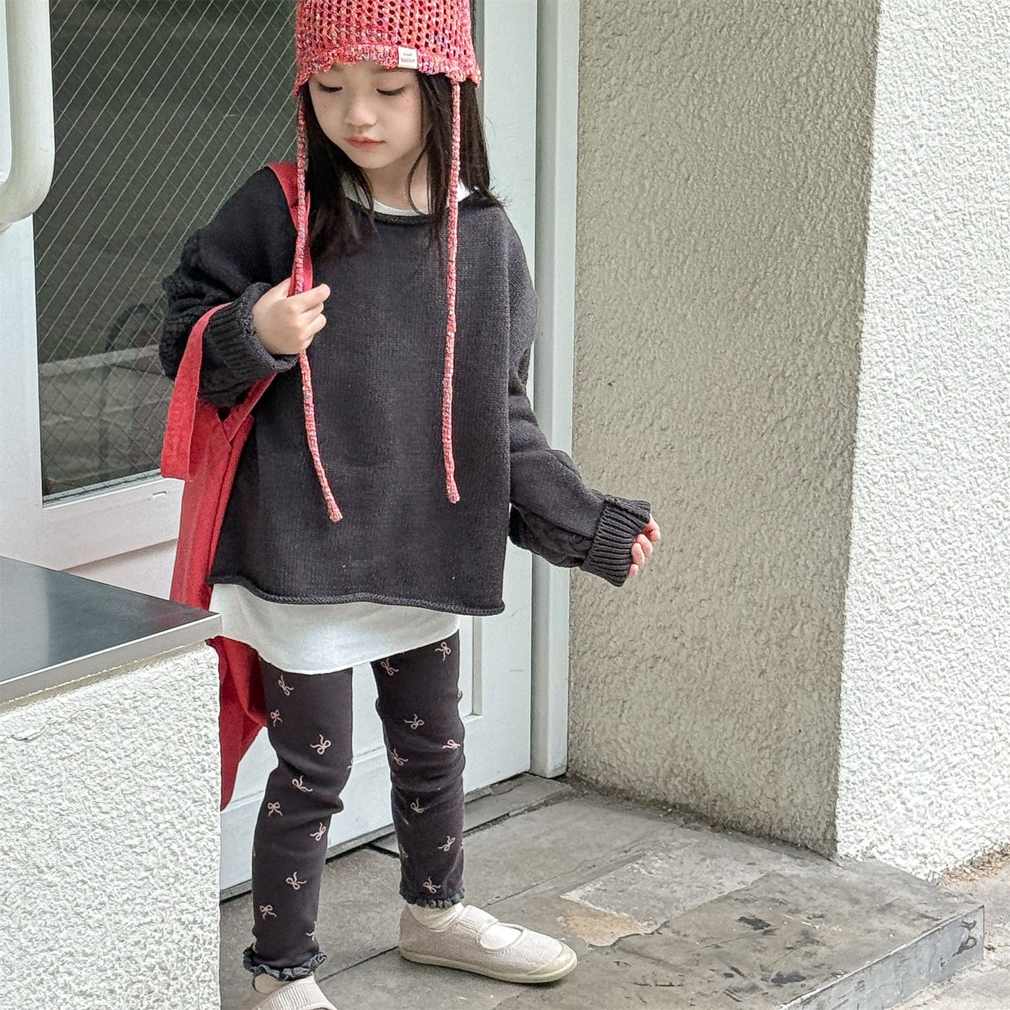 レギンスパンツ リボンプリントレギンスパンツ【mh0010635】