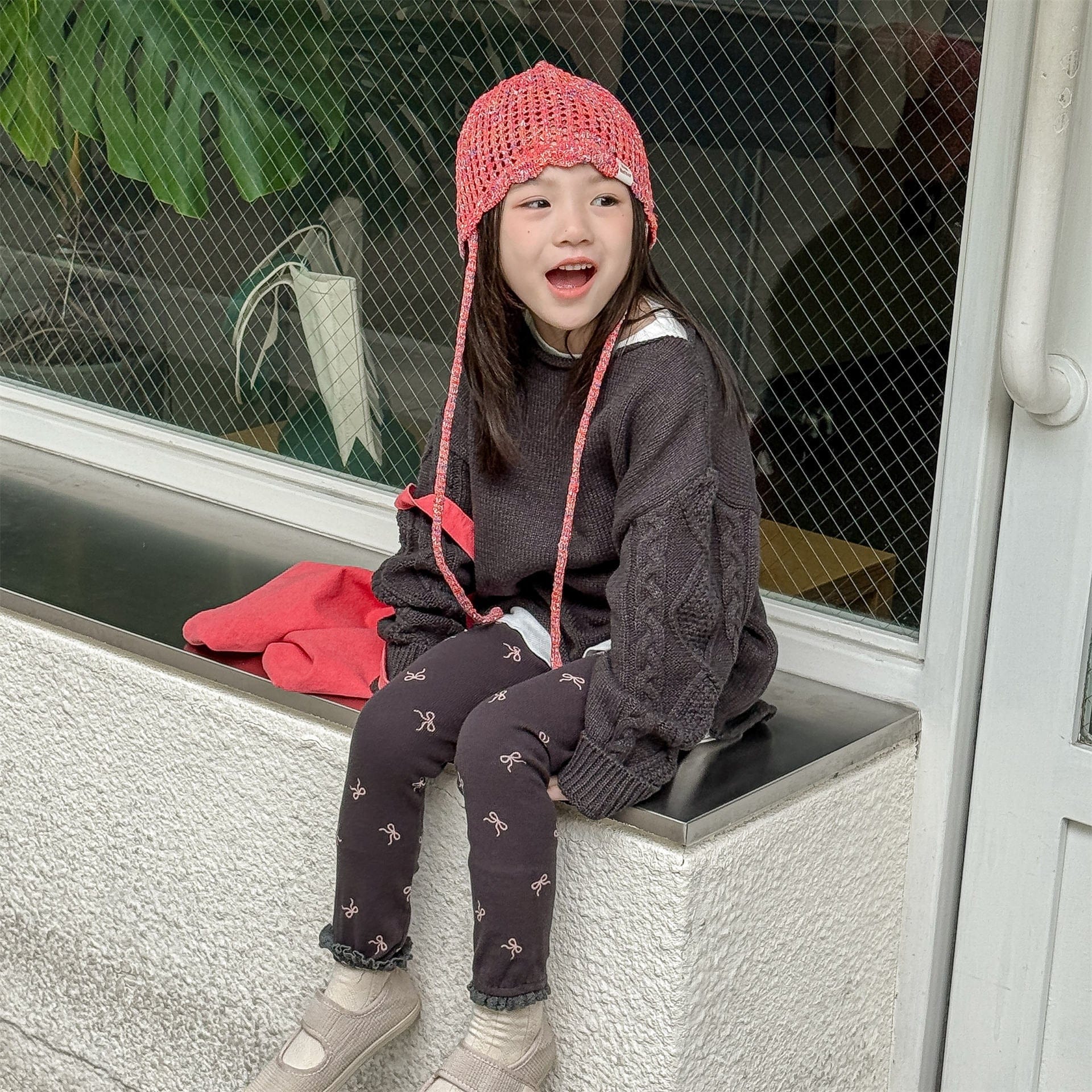 レギンスパンツ リボンプリントレギンスパンツ【mh0010635】