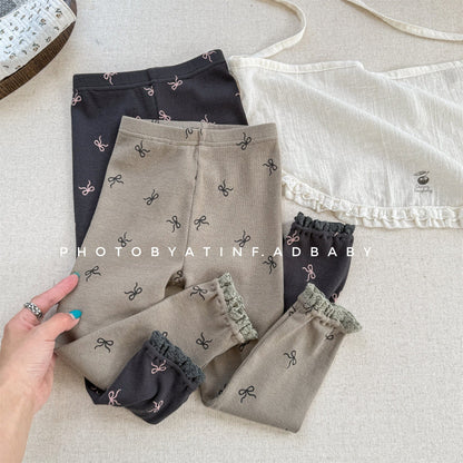 レギンスパンツ リボンプリントレギンスパンツ【mh0010635】