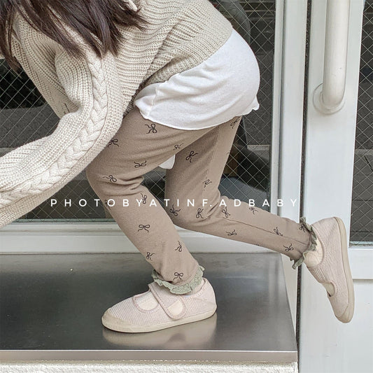 レギンスパンツ リボンプリントレギンスパンツ【mh0010635】