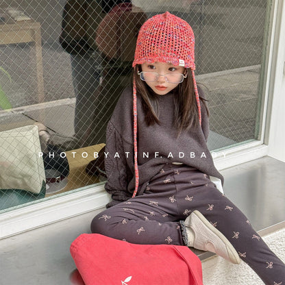 レギンスパンツ リボンプリントレギンスパンツ【mh0010635】