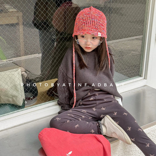 レギンスパンツ リボンプリントレギンスパンツ【mh0010635】