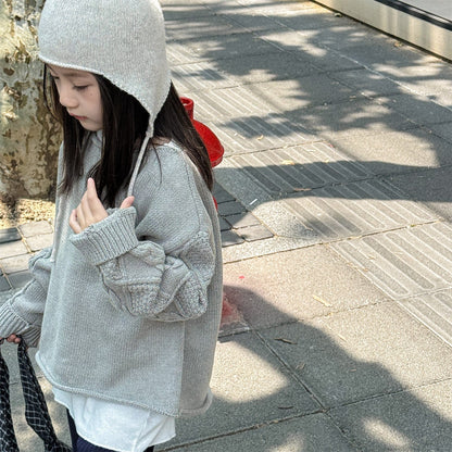 ニット・セーター カットオフニット長袖セータートップス【mh0010636】