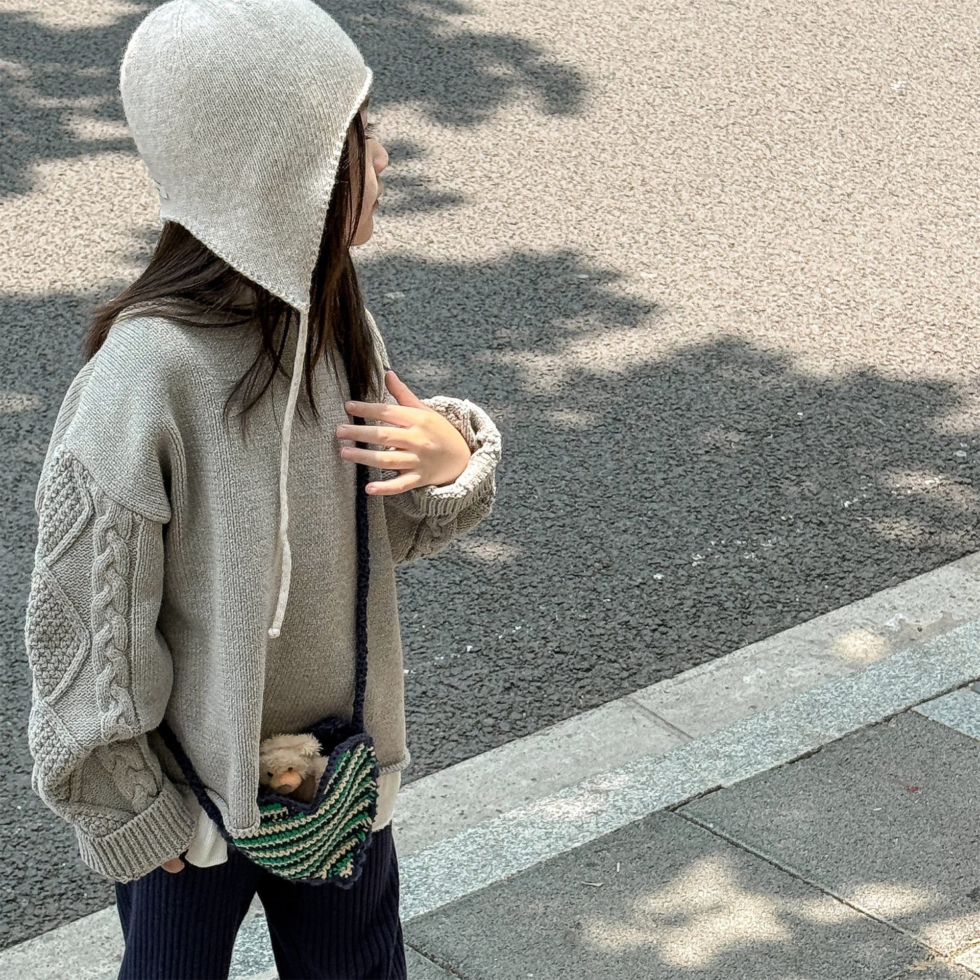 ニット・セーター カットオフニット長袖セータートップス【mh0010636】