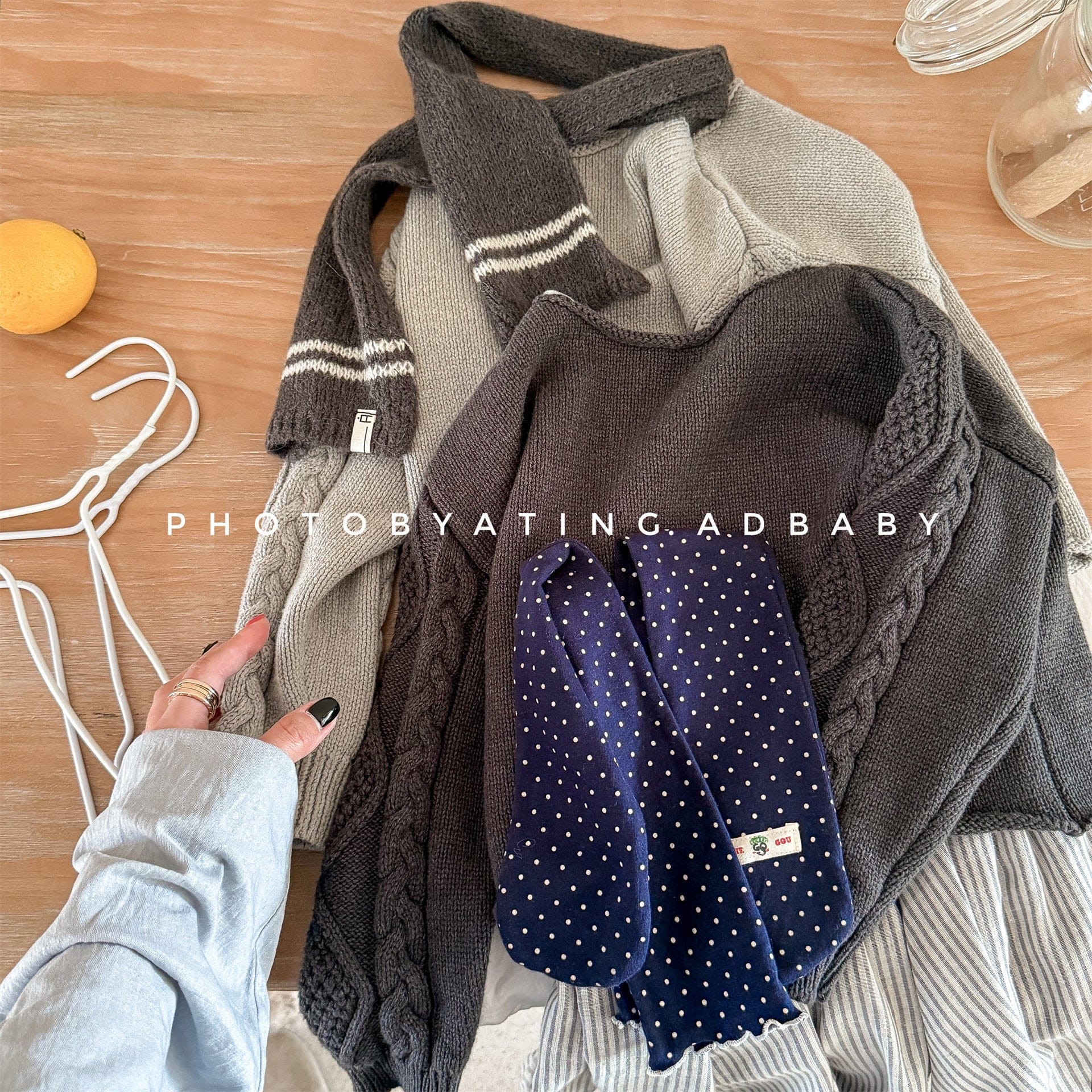 ニット・セーター カットオフニット長袖セータートップス【mh0010636】