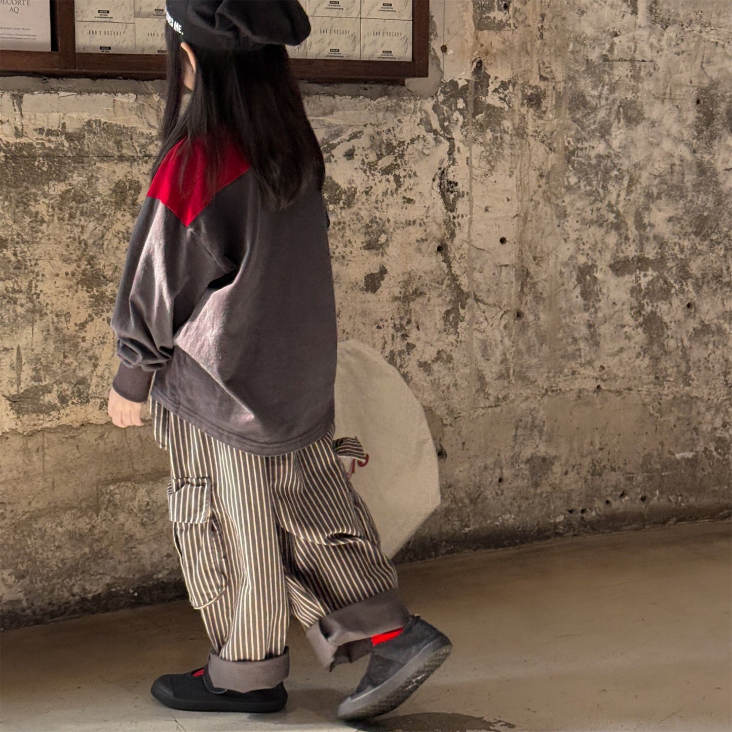 ロングパンツ・スウェットパンツ ワンポイント刺繍ストライプ/無地ワイドルーズカーゴパンツ【mh0010637】