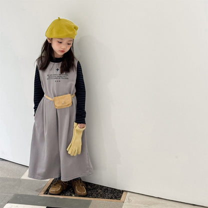 ノースリーブジャンプスーツ レターロゴプリントノースリーブワイドタックパンツジャンプスーツ【mh0010639】