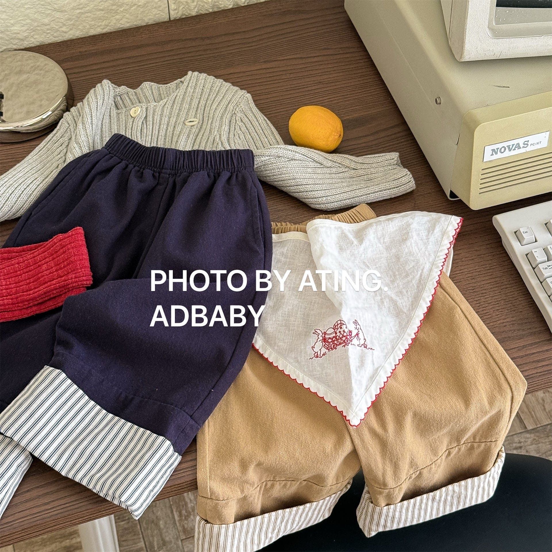 ロングパンツ・スウェットパンツ ストライプロールアップワイドルーズストレートパンツ【mh0010641】