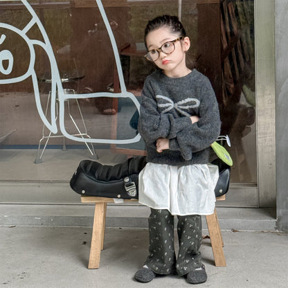 ロングパンツ・スウェットパンツ フラワー/無地フリルフレアベルボトムパンツ【mh0010642】