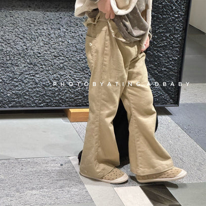 ロングパンツ・スウェットパンツ フラワー/無地フリルフレアベルボトムパンツ【mh0010642】