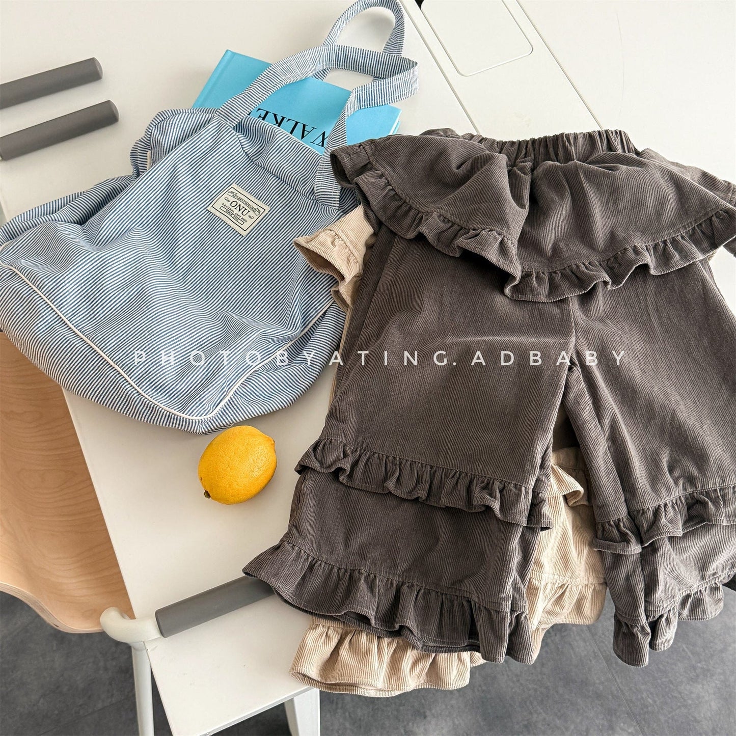 ロングパンツ・スウェットパンツ ティアードフリルワイドルーズロングパンツ【mh0010643】