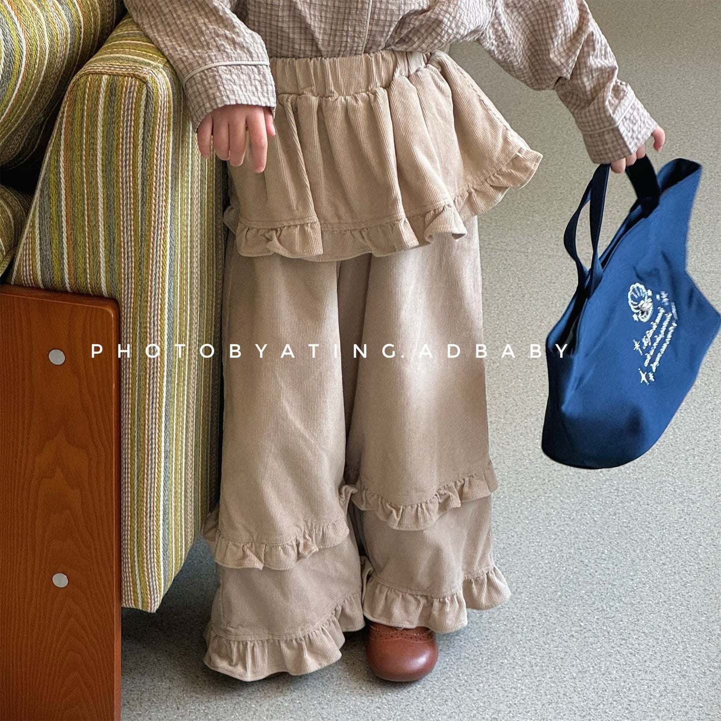 ロングパンツ・スウェットパンツ ティアードフリルワイドルーズロングパンツ【mh0010643】