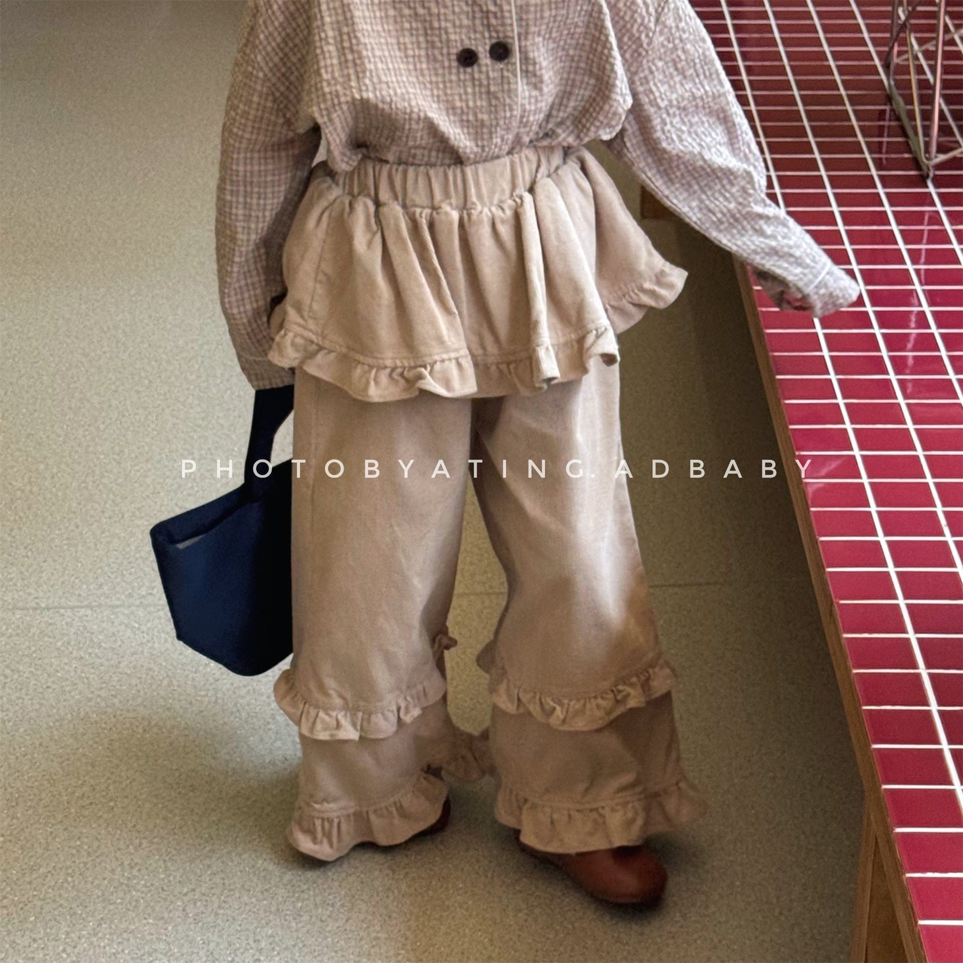 ロングパンツ・スウェットパンツ ティアードフリルワイドルーズロングパンツ【mh0010643】