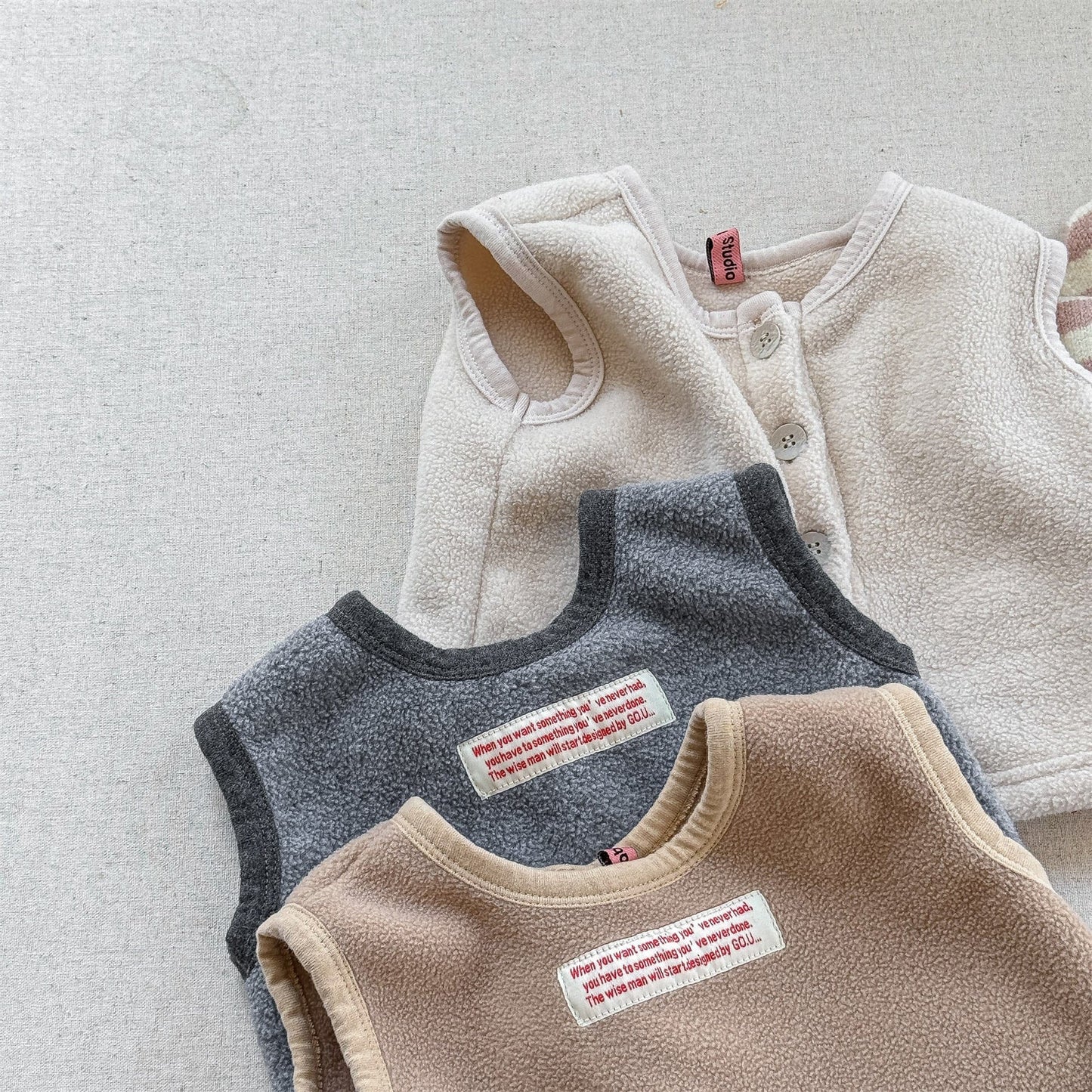 ベスト フロントボタン付きフリースベスト【mh0010809】