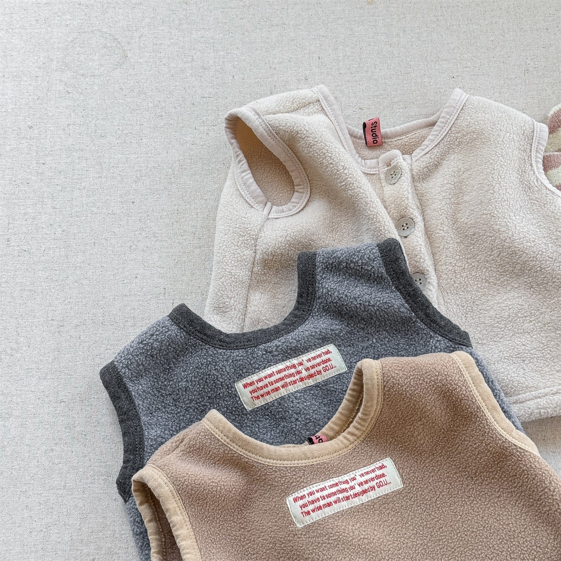 ベスト フロントボタン付きフリースベスト【mh0010809】