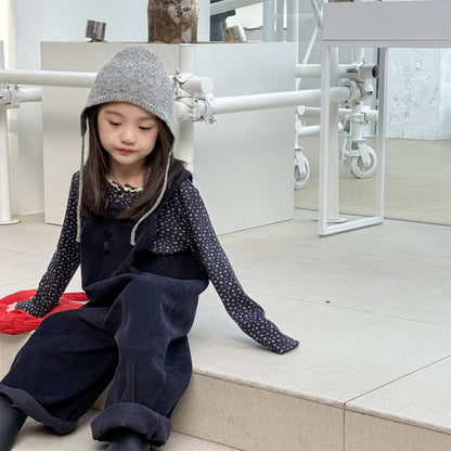 オーバーオール コーデュロイオーバーオール サロペット ワイドパンツ【mh0010811】