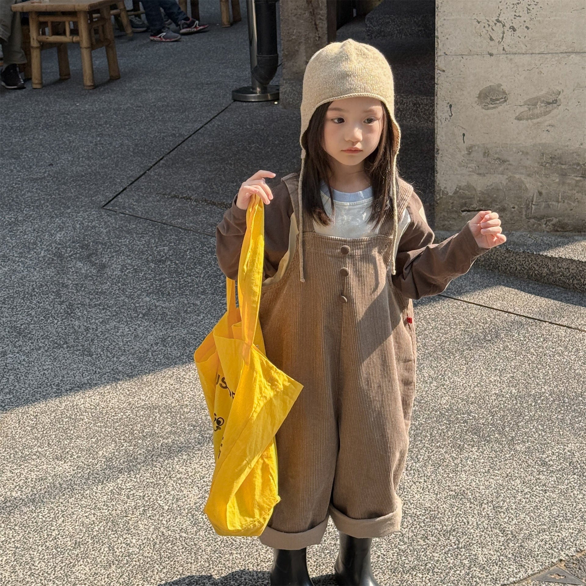 オーバーオール コーデュロイオーバーオール サロペット ワイドパンツ【mh0010811】