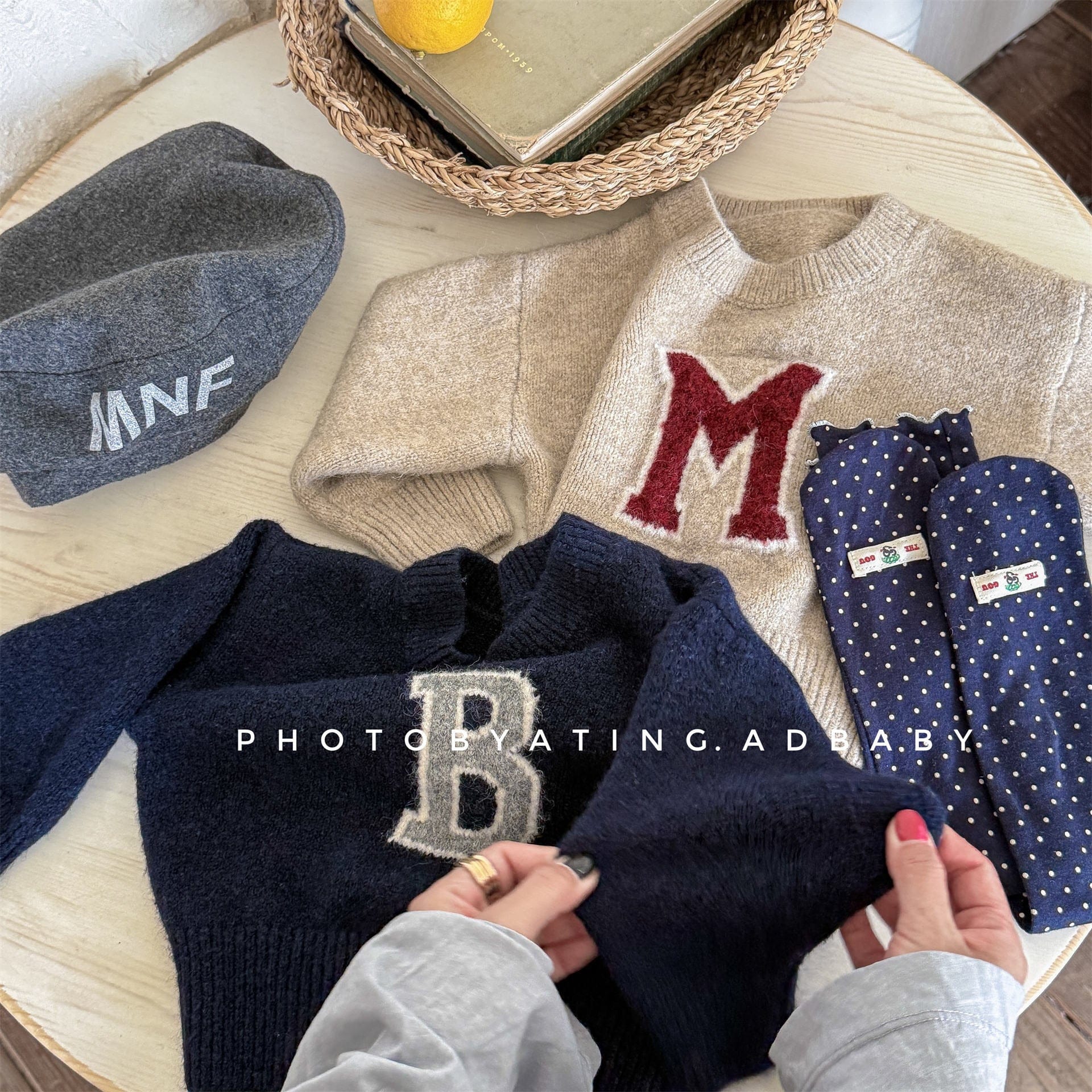 ニット・セーター ビッグワッペンニットセータープルオーバー【mh0010813】