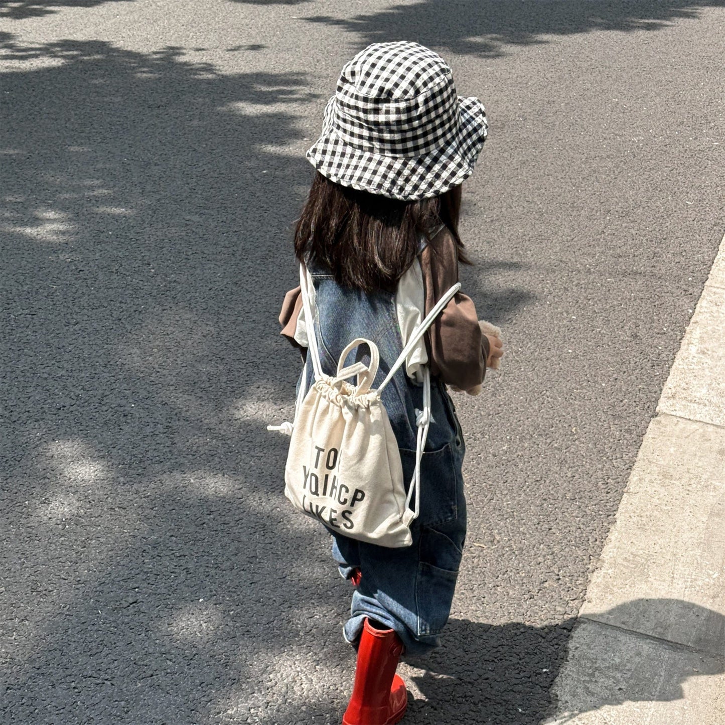 オーバーオール レターロゴ刺繍デニムオーバーオール サロペット【mh0010816】